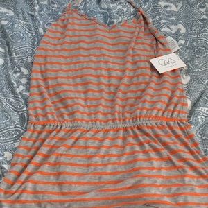 Sexy Back Striped Tank Top